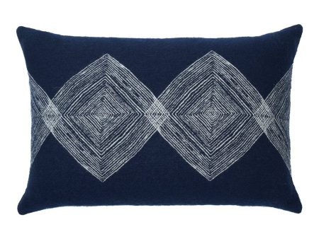 Mystic Ink Linear Diamonds Rectangle Lumbar Cushion Discount