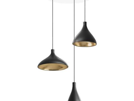 Swell Chandelier - 3 Pendants Online Sale