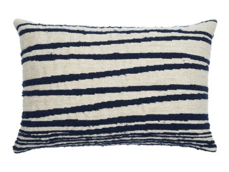 Mystic Ink Stripes Rectangle Lumbar Cushion Fashion