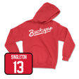 Red Men s Ice Hockey Script Hoodie - Reilly Herbst on Sale