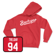 Red Men s Ice Hockey Script Hoodie - Stephen Halliday Supply