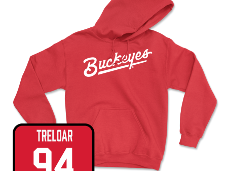 Red Men s Ice Hockey Script Hoodie - Stephen Halliday Supply