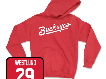 Red Men s Ice Hockey Script Hoodie - Cam Thiesing For Discount