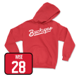 Red Men s Ice Hockey Script Hoodie - Cam Thiesing For Discount